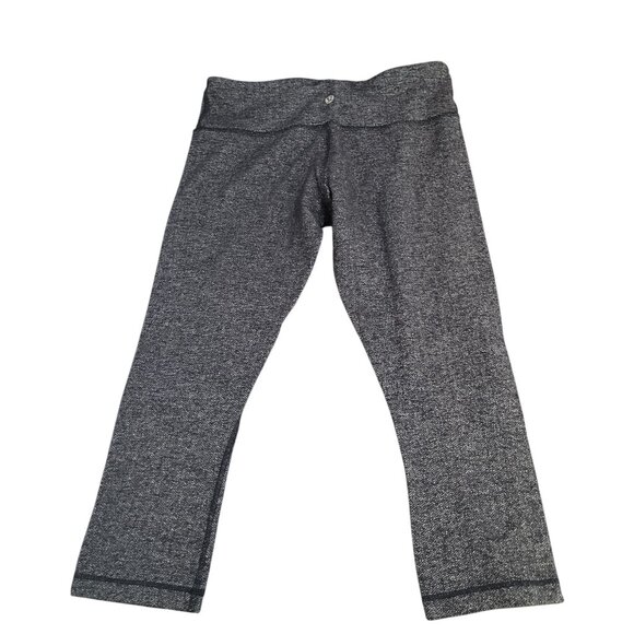 LULULEMON Womens 6 Wunder Under Herringbone Crop Leggings - Picture 3 of 9